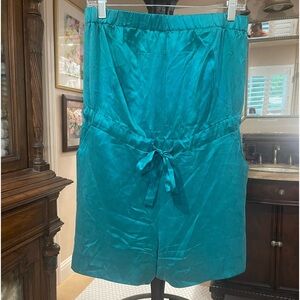 Club Monaco brushed silk strapless romper. GUC